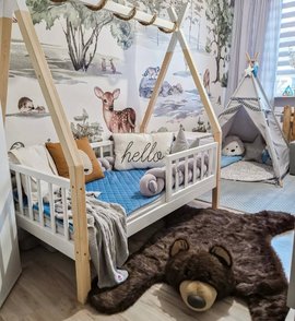 Кровать Вигвам из массива березы